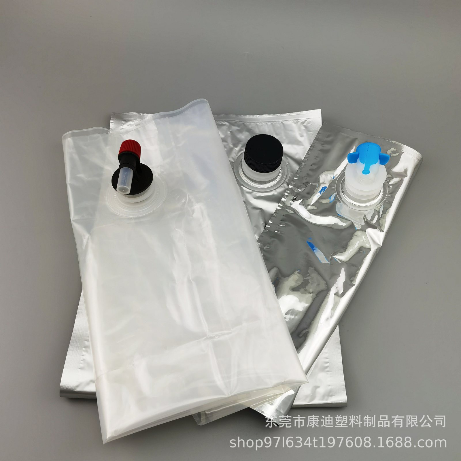 1-200L定制BIB盒中袋｜带水龙头阀门｜透明/镀铝/纯铝液体包装袋