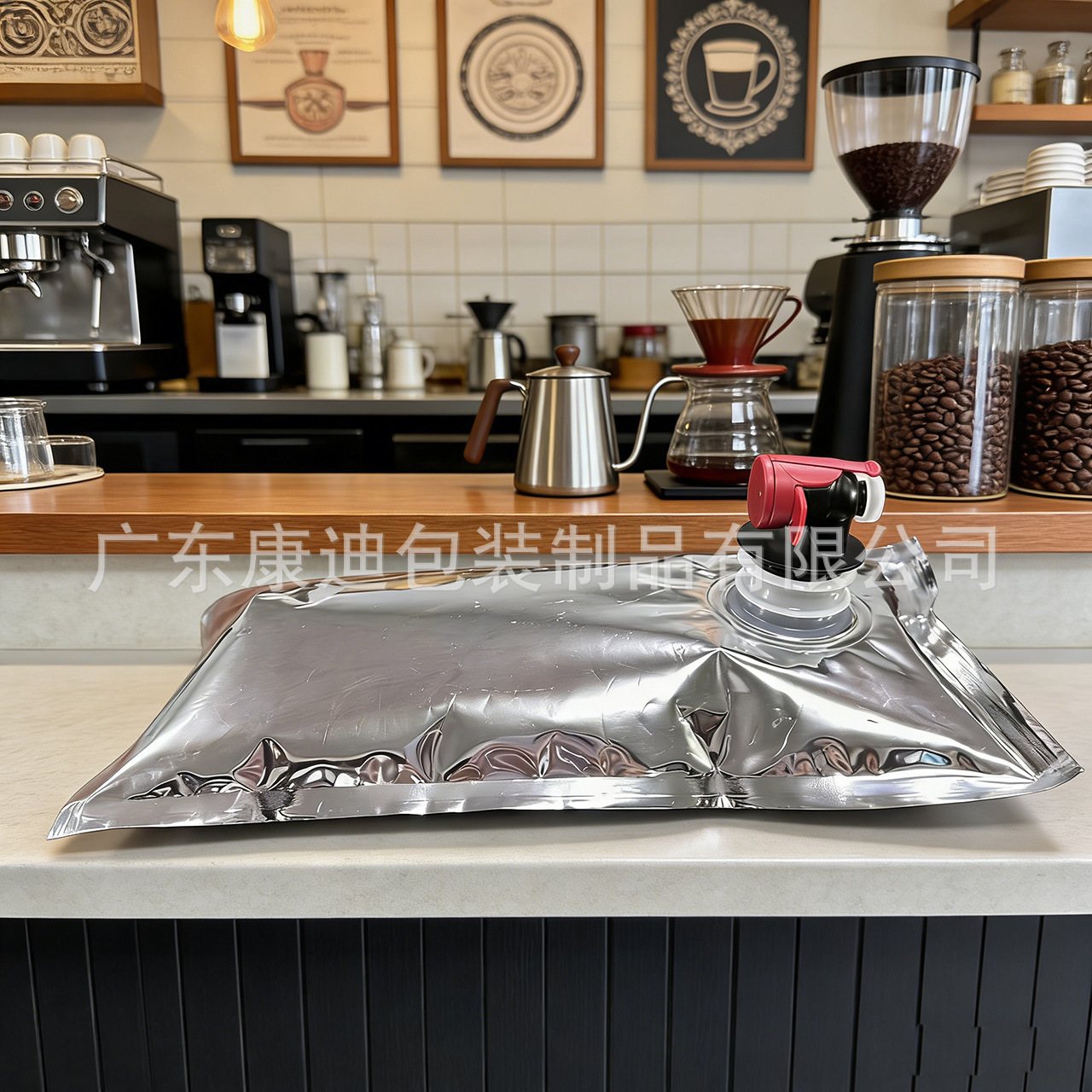 铝箔红酒盒中袋 BIB 液体无菌包装阀口袋 1–200L 定制