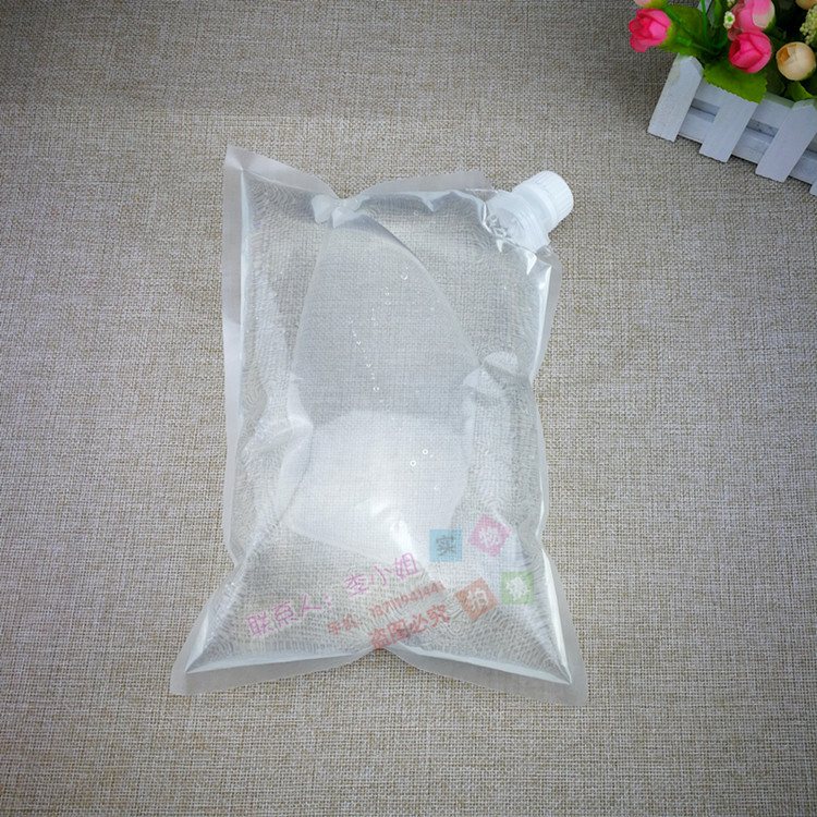 厂家定制双吸嘴自立液体袋 | 5L/10L 大容量上下出口手提水袋 | 尼龙PE透明复合包装