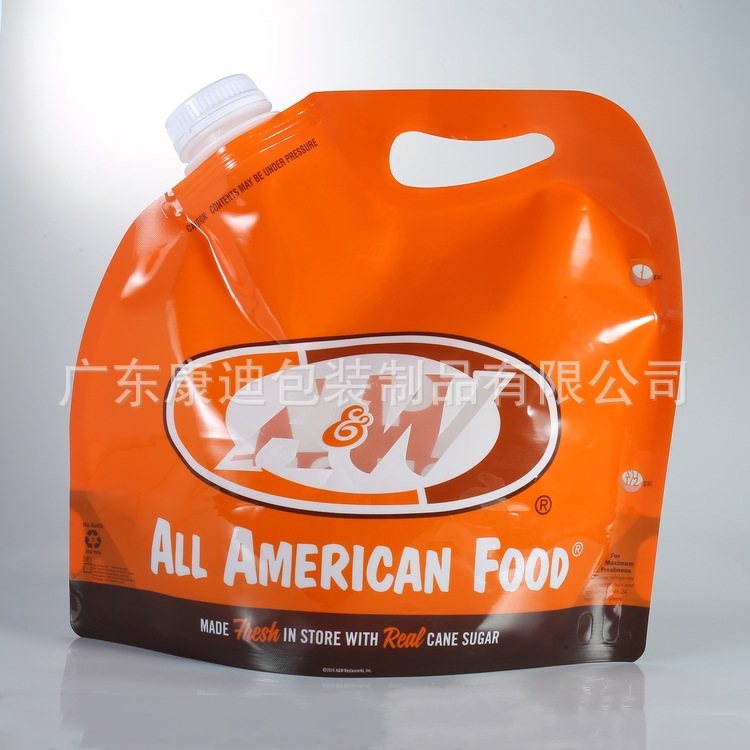 Custom 5L Liquid Pouch with Spout & Handle | 1–10 L Nylon Laminate Transparent Stand-Up Bags for Beer, Soy Milk & Juice