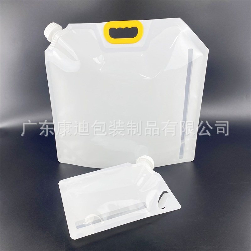 定制 5L 手提自立吸嘴袋｜镀铝/纯铝复合手挽袋 户外饮用水液体分装