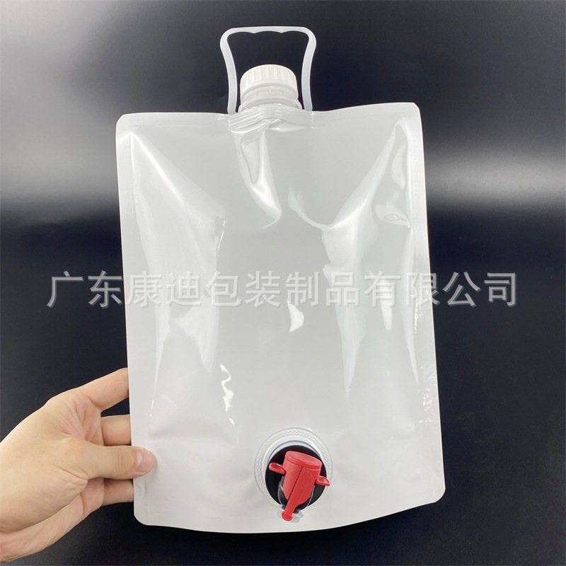 5 L Clear Stand-Up Spout Pouch for Milk, Beverages & Liquor – Custom Laminated Liquid Bag with Handle and Cap