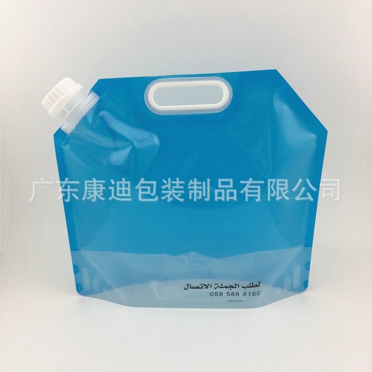 5 L Clear Stand-Up Spout Pouch for Milk, Beverages & Liquor – Custom Laminated Liquid Bag with Handle and Cap