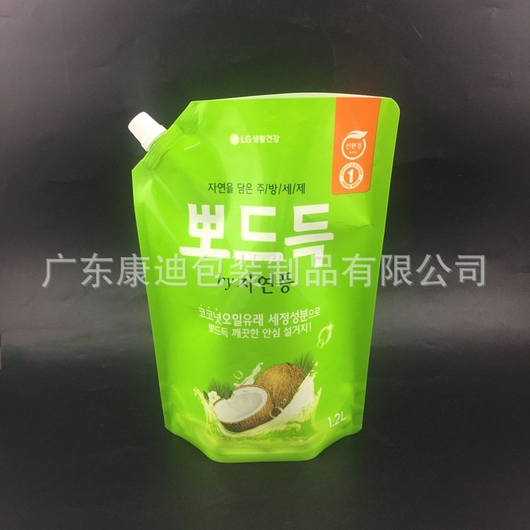 3L/5L/10L 透明自立吸嘴袋|防水涂料·瓷砖背胶液体包装 复合材质 大小口径旋盖 手提