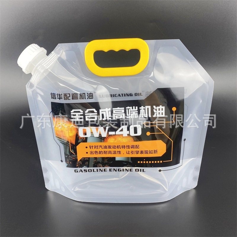 3L/5L/10L 透明自立吸嘴袋|防水涂料·瓷砖背胶液体包装 复合材质 大小口径旋盖 手提