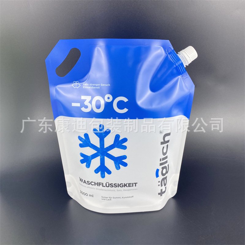 5L 耐碱自立吸嘴袋|手挽式建材液体包装袋 大小口径旋盖可选