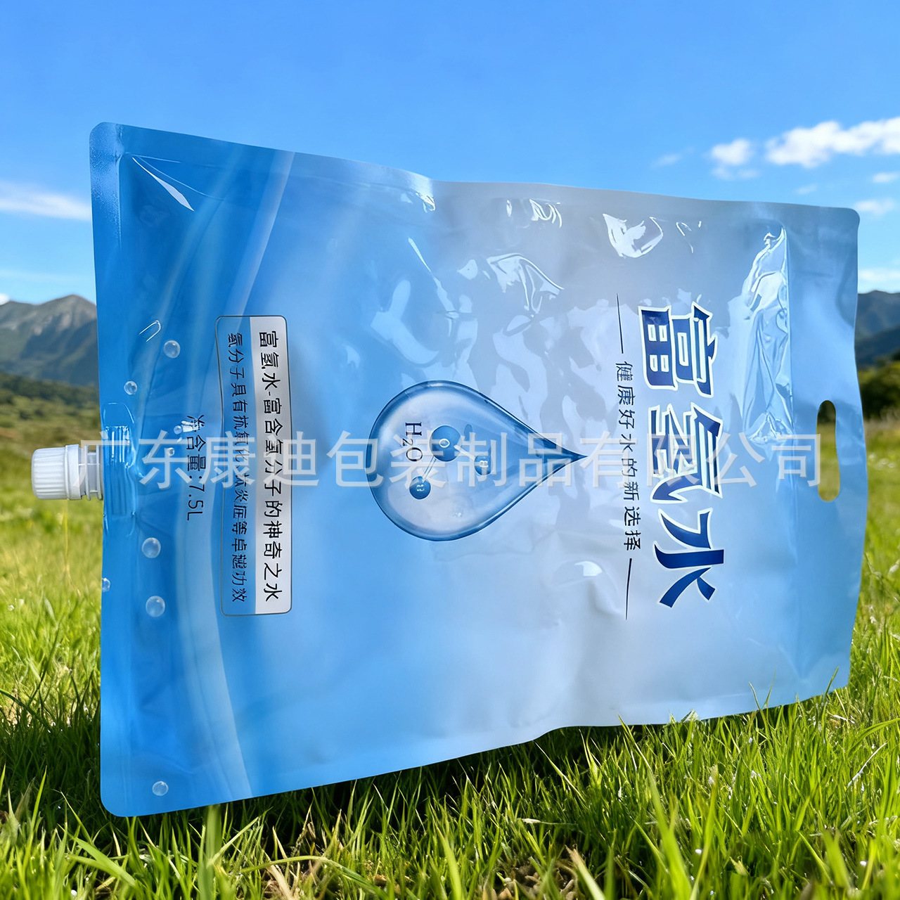 550ml富氢水高阻氧纯铝吸嘴袋定制|1–10L液体包装袋
