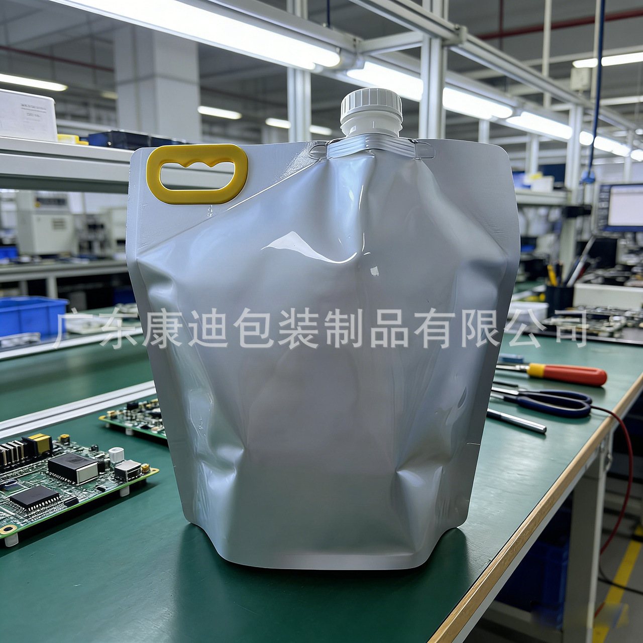 1–5 L Double Stand-Up Bag-in-Box Pouch with Valve, Spout & Handle | Custom Foil Liquid Packaging