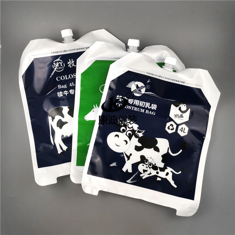 4L铝箔犊牛初乳袋(配导流管)|储存冷藏保鲜灌服 1-10L定制
