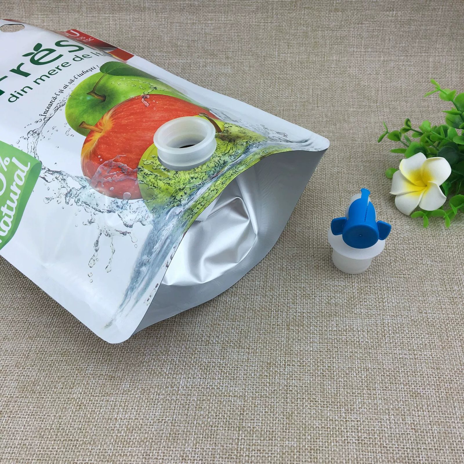Custom 5L Food-Grade Spouted Stand-Up Liquid Pouch with Carry Handle