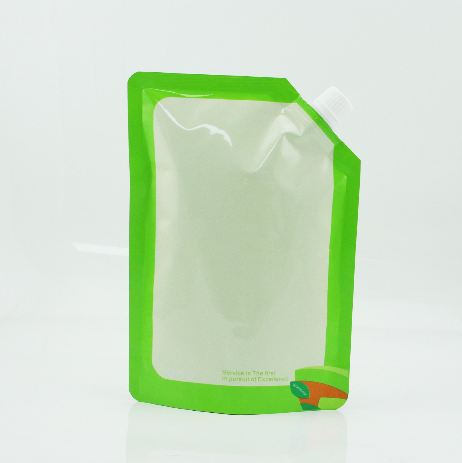 Custom 120ml Aluminum Foil & Metallized Stand-Up Spout Pouch for Personal Care Liquid Samples