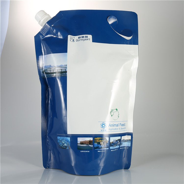 Butterfly Valve Double Stand-Up Pouch with Carry Handle and Double Zipper for Rice Wine & Juice
