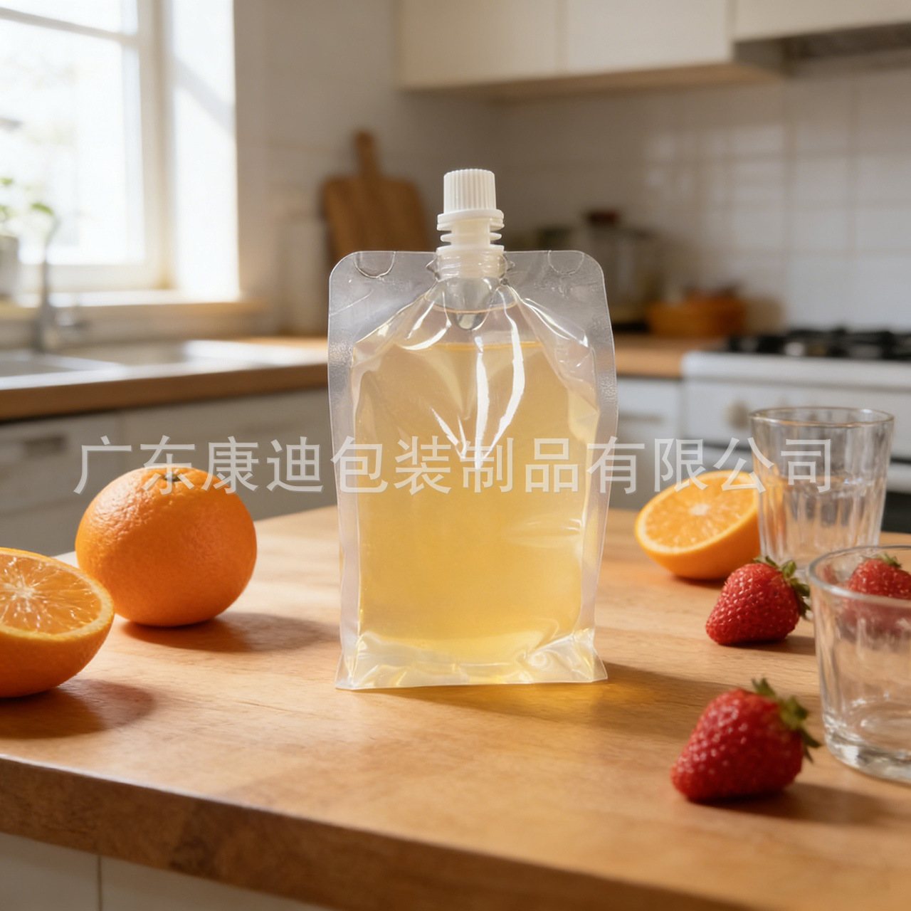 5L Large-Bore Three-Side Seal Spouted Pouch for Catering Sauce Delivery | Food-Grade Laminate Customization
