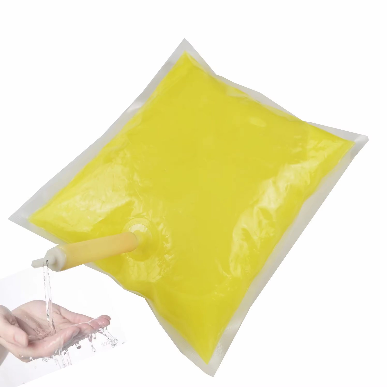 800ml Liquid Pouch Bag for Hand Sanitizer & Disinfectant with Silicone Nozzle Tube