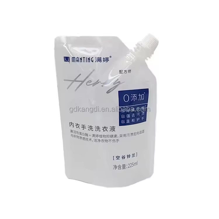 3kg Milk White PE Handled Liquid Pouch for Car Wash Foam | Custom Filling