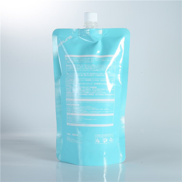 Custom 5L High-Barrier Aluminum Foil / Metallized Spout Pouch with Handle for Hydrogen-Rich Water
