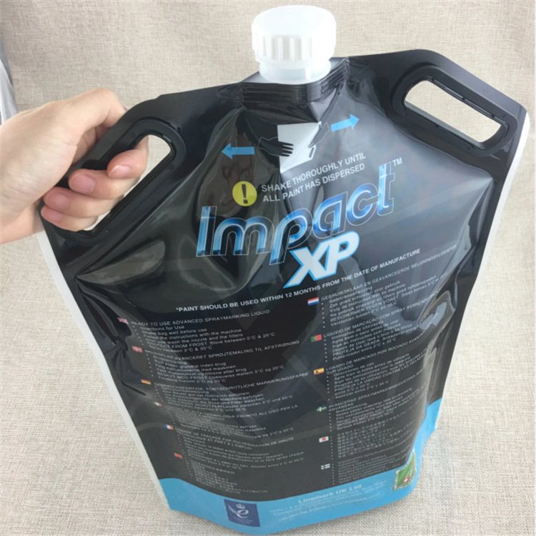 Foil Barrier Dual-Gusset Stand-Up Pouch with Butterfly Valve Dispensing Spout (1–5 L)
