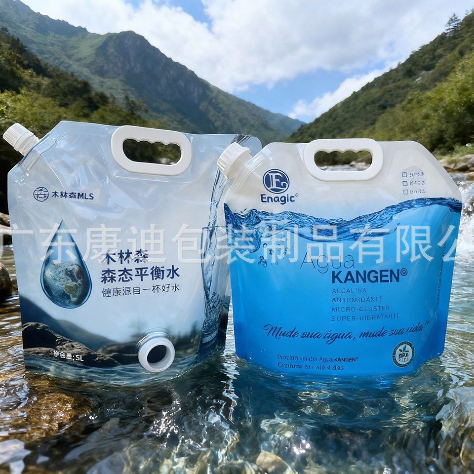 3L Press-to-Dispense Dual-Gusset Stand-Up Pouch with Butterfly Valve