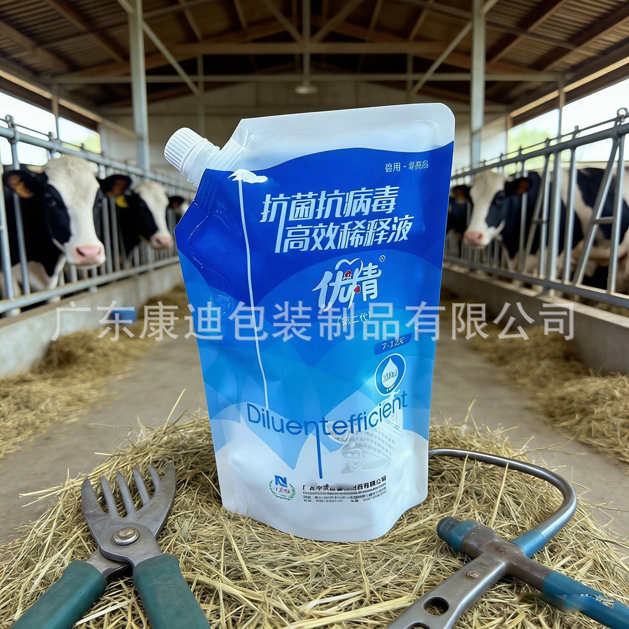 Liquid Spout Double Stand-Up Pouch with PET/NY/PE Lamination