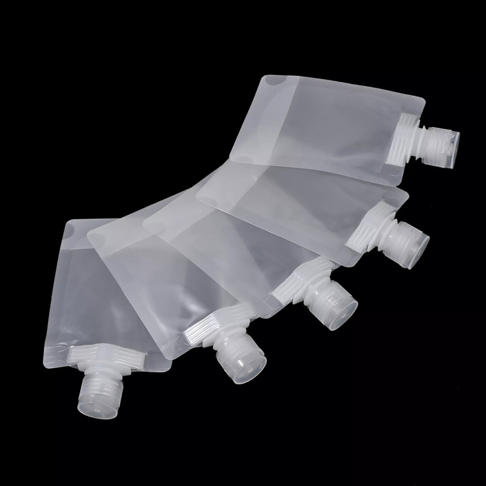 Custom 100ml–200ml Clear Flip-Top Spout Stand-Up Pouches for Lotion and Hand Soap