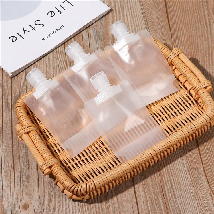 Custom 100ml–200ml Clear Flip-Top Spout Stand-Up Pouches for Lotion and Hand Soap