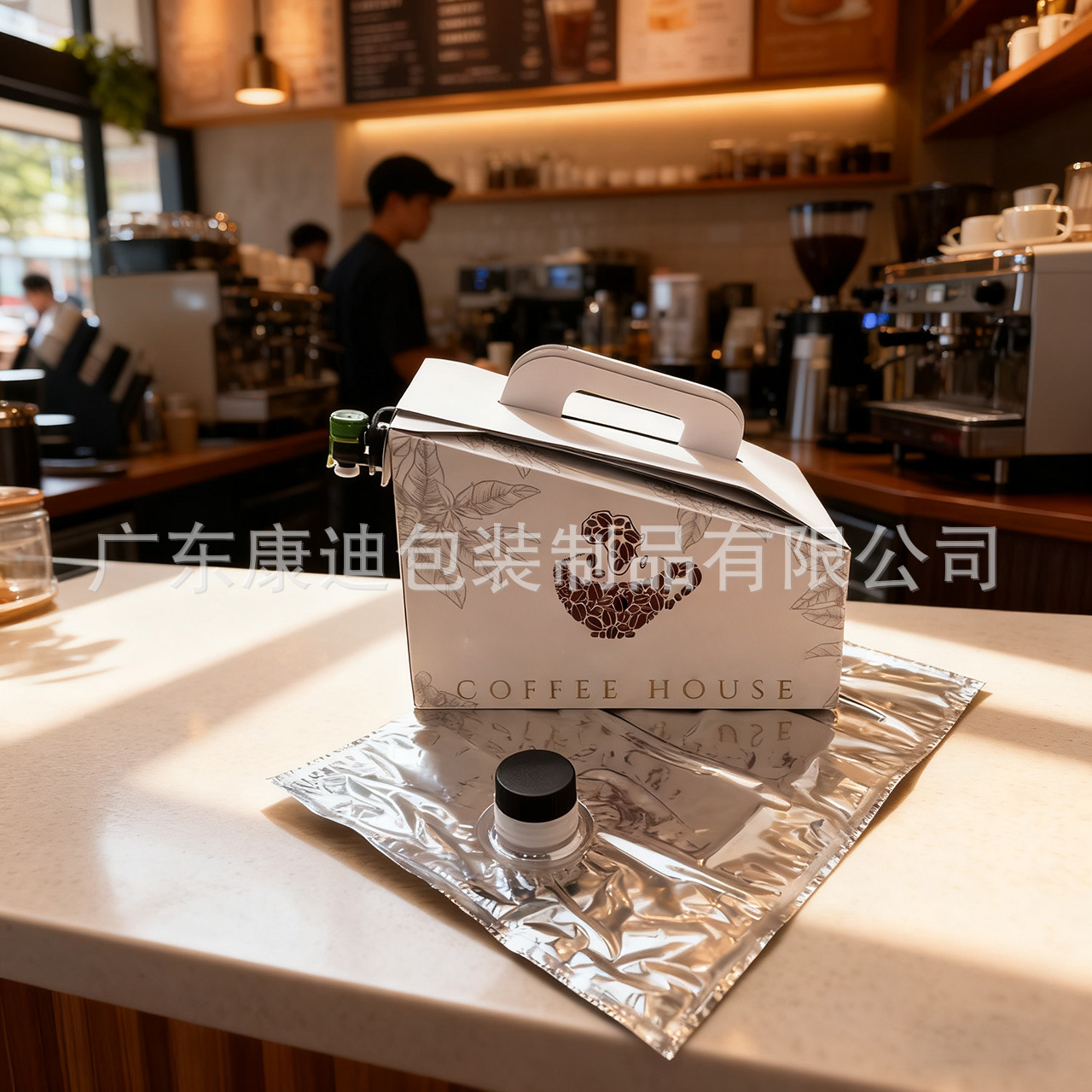 Heat-Resistant Foil Bag-in-Box for Hot Coffee, 32–160 oz, Custom Print